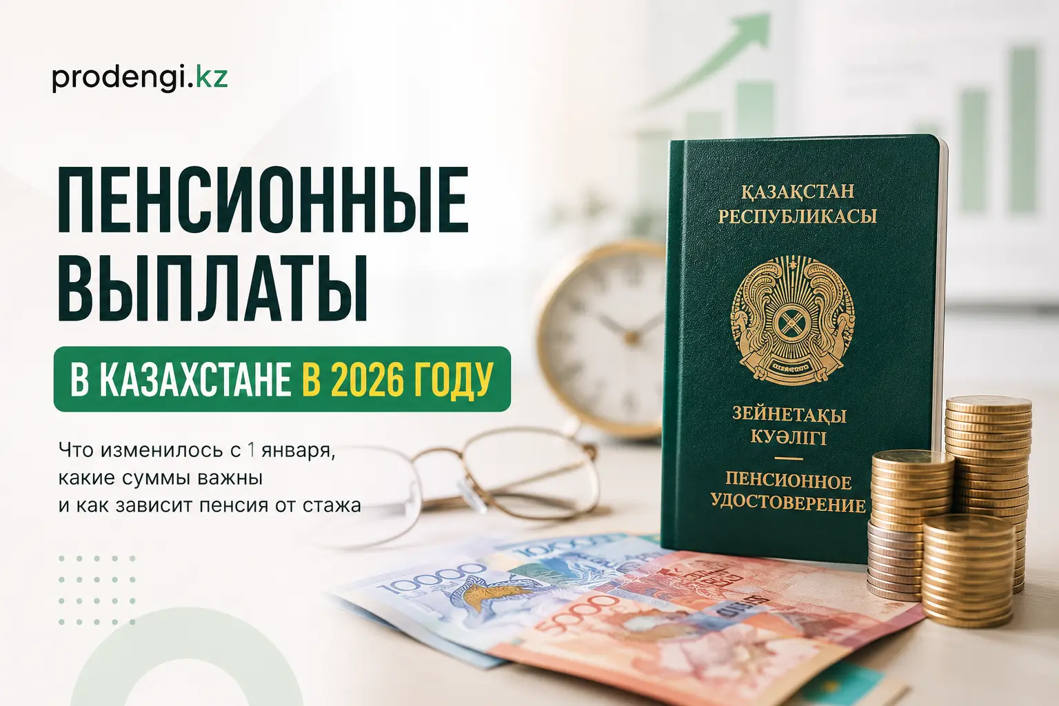 Пенсия 2026 в Казахстане: повышение, индексация, суммы