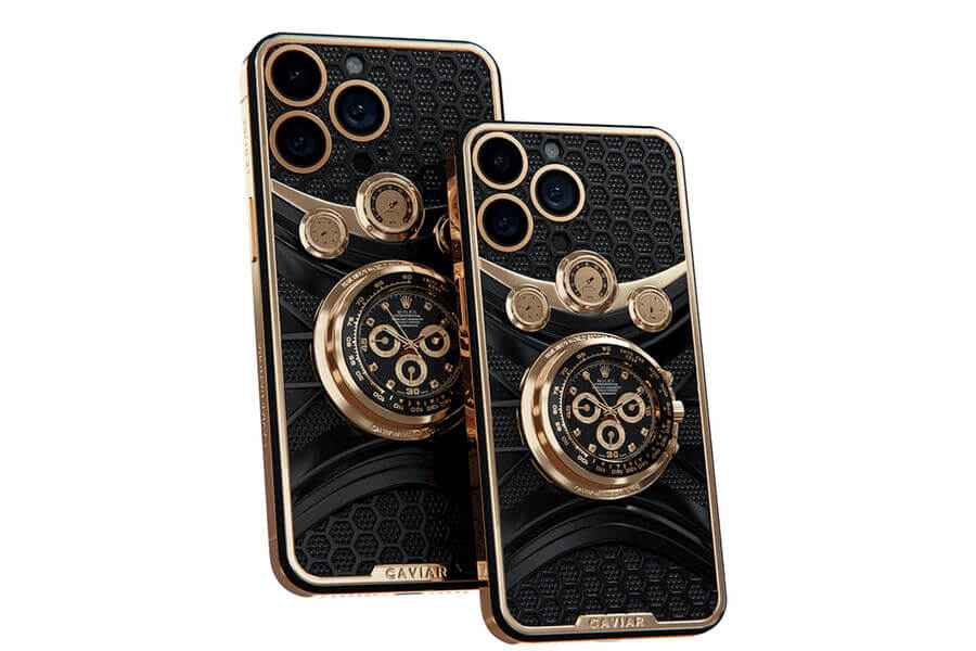 Представлен iPhone со встроенными золотыми часами Rolex
