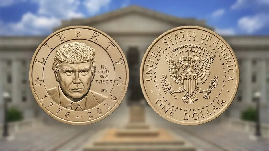 В США в обращение поступила монета с портретом Дональда Трампа
