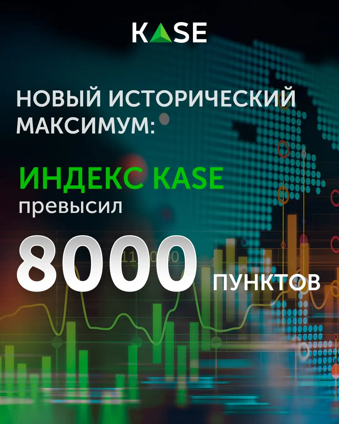 Индекс KASE побил исторический максимум
